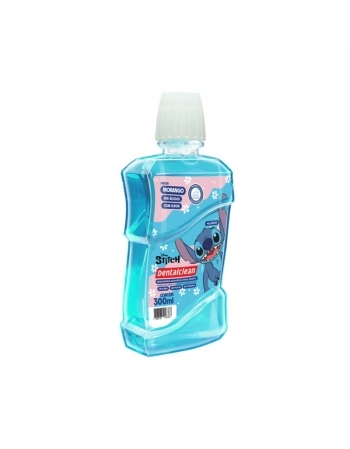 ENXAGUANTE BUCAL DENTALCLEAN INFANTIL 300ML SEM ALCOOL STITCH MORANGO