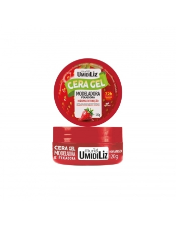 CERA GEL MURIEL 120G UMIDILIZ MAXIMA DEFINICAO MORANGO