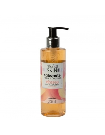 SABONETE LIQUIDO FACIAL/CORPORAL MURIEL SKIN 200ML PESSEGO