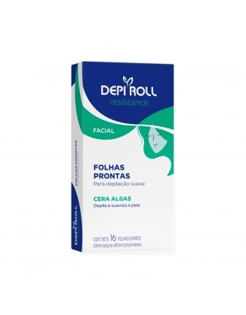 FOLHAS DEPILATORIO FACIAL DEPI ROLL 8 PARES ALGAS