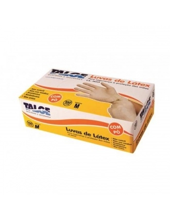 LUVA TALGE LATEX MEDIA 100UN 77 COM PO