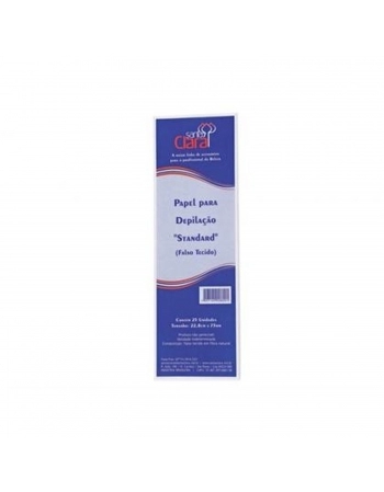 PAPEL PARA DEPILAÇAO SANTA CLARA 25 UNIDADES STANDARD 800