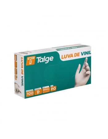 LUVA TALGE VINIL P 100UN COM PO