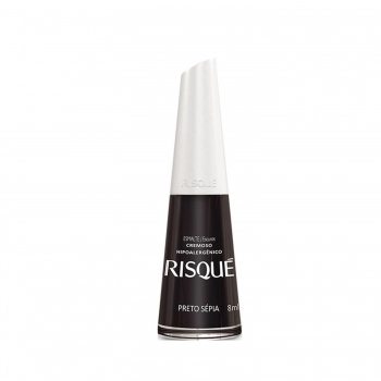 ESMALTE RISQUE CREMOSO SEM BLISTER PRETO SEPIA
