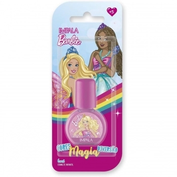 ESMALTE IMPALA BARBIE INFANTIL REINO COR D ROSA CREMOSO COM BLISTER 654