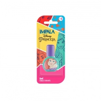 ESMALTE IMPALA DISNEY PRINCESAS 6ML INFANTIL ARIEL SUA VOZ TEM PODER CREMOSO COM BLISTER 694