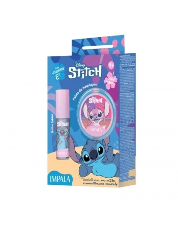 KIT IMPALA STITCH INFANTIL ANGEL MAQUIAGEM+ BRILHO LABIAL A PARTIR 5 ANOS 465