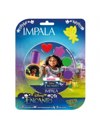 KIT IMPALA ENCANTO INFANTIL ESMALTE+MAQUIAGEM CREMOSO COM BLISTER 406