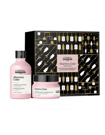KIT SHAMPOO + MASCARA LOREAL 300ML/250G VITAMINO COLOR