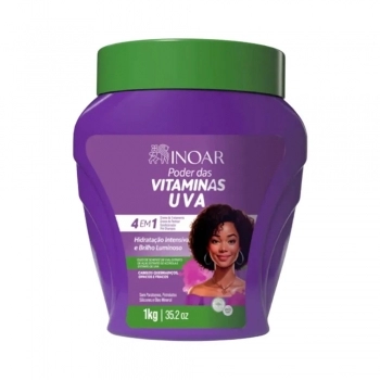 CREME TRATAMENTO INOAR 1KG PODER DAS VITAMINAS UVA 4EM1