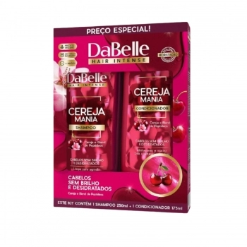 KIT SHAMPOO+CONDICIONADOR DABELLE 250/175ML CEREJA MANIA