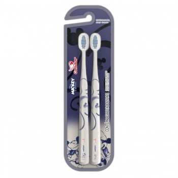 ESCOVA DENTAL CONDOR COM 2 UNIDADES MICKEY E AMIGOS 8600-5 ULTRAMACIA