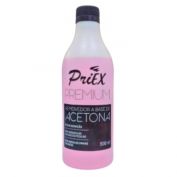 REMOVEDOR ESMALTE PRISCILA 500ML PRIEX PREMIUM COM ACETONA