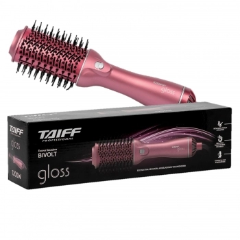 ESCOVA SECADORA TAIFF GLOSS ROSE BIVOLT