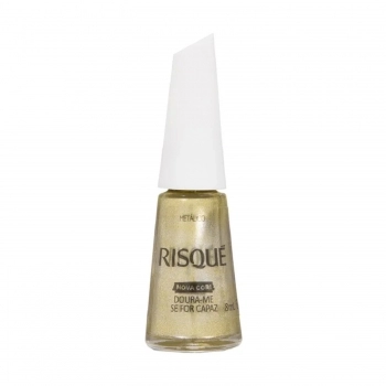 ESMALTE RISQUE NOVA COR DOURA-ME SE FOR CAPAZ METALICO SEM BLISTER