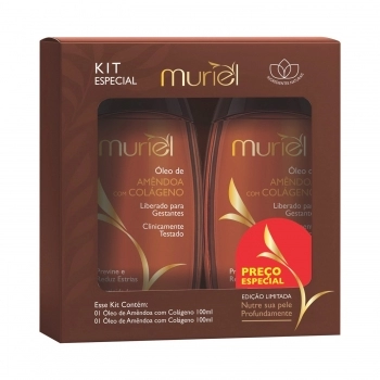 KIT OLEO CORPORAL MURIEL 100ML AMENDOA COLAGENO + AMENDOA COLAGENO