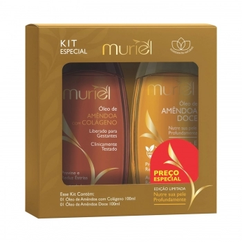 KIT OLEO CORPORAL MURIEL 100ML AMENDOA COLAGAGENO + AMENDOA DOCE