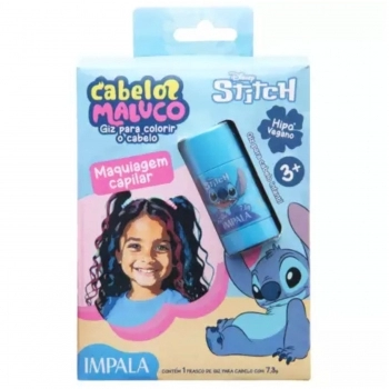 GIZ PARA CABELO IMPALA INFANTIL STITCH CABELO MALUCO STITCH A PARTIR DE 3 ANOS