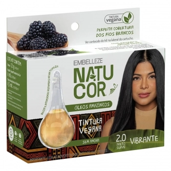 TINTURA NATUCOR 2.0 OLEOS AMAZONICOS PRETO SUAVE