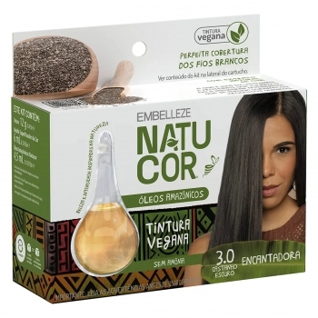 TINTURA NATUCOR 3.0 OLEOS AMAZONICOS CASTANHO ESCURO