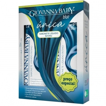KIT SABONETE LIQUIDO INTIMO GIOVANNA BABY 200ML UNICA BLUE COM 2 UNIDADES