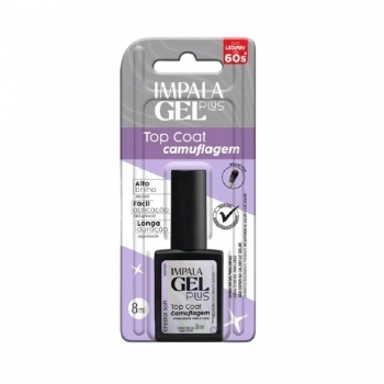 ESMALTE IMPALA GEL PLUS TOP COAT CRYSTAL SOFT COM BLISTER