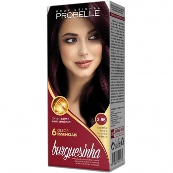 TONALIZANTE PROBELLE BURGUESINHA 3.66 CASTANHO ESCURO VERMELHO INTENSO