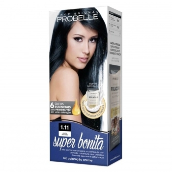 TINTURA PROBELLE SUPER BONITA KIT 1.11 PRETO AZULADO