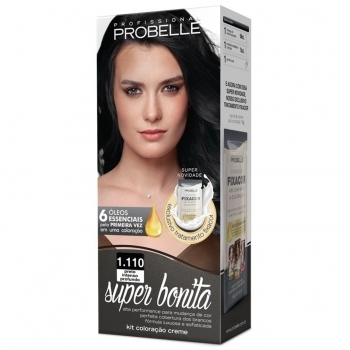 TINTURA PROBELLE SUPER BONITA KIT 1.110 PRETO INTENSO PROFUNDO