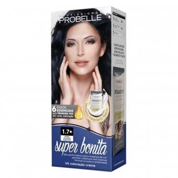 TINTURA PROBELLE SUPER BONITA KIT 1.7+ PRETO AZULADO ESPECIAL