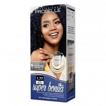 TINTURA PROBELLE SUPER BONITA KIT 1.77 PRETO AZULADO INTENSO