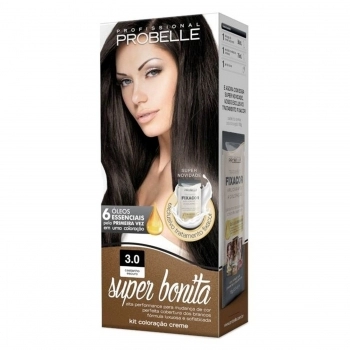 TINTURA PROBELLE SUPER BONITA KIT 3.0 CASTANHO ESCURO