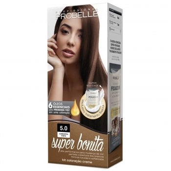 TINTURA PROBELLE SUPER BONITA KIT 5.0 CASTANHO CLARO