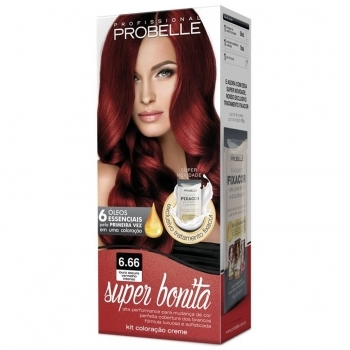 TINTURA PROBELLE SUP BONITA KIT 6.66 LOURO ESCURO VERMELHO INTENSO