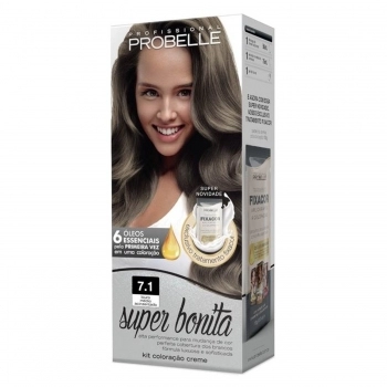 TINTURA PROBELLE SUPER BONITA KIT 7.1 LOURO MEDIO ACINZENTADO