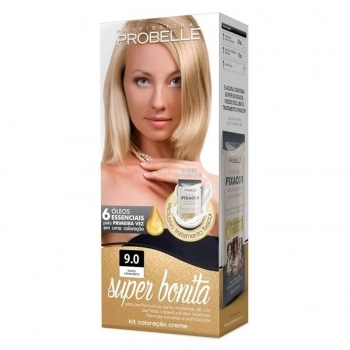 TINTURA PROBELLE SUPER BONITA KIT 9.0 LOURO ULTRACLARO