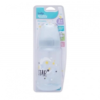 MAMADEIRA LOLLY 12765 BIG STAR 330ML SILICONE AZUL