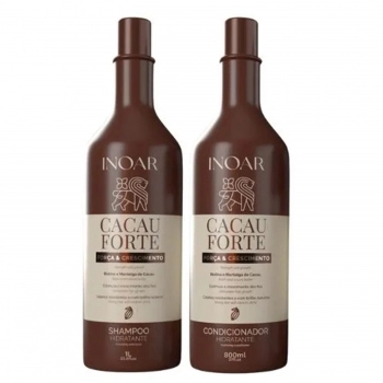 KIT INOAR SHAMPOO 1L + CONDICIONADOR 800ML CACAU FORTE