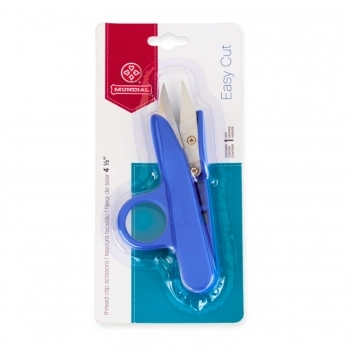 TESOURA TECELAO MUNDIAL 4 1/2" EASY CUT AZUL 16N