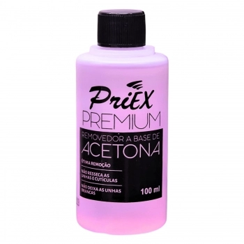 REMOVEDOR DE ESMALTE PRISCILA 100ML PRIEX PREMIUM COM ACETONA
