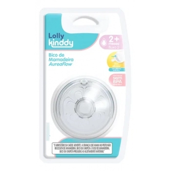 BICO MAMADEIRA LOLLY KINDDY 0082 AUREAFLOW 2 MEDIO COM 2 UNIDADES BLISTER