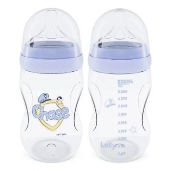 MAMADEIRA LOLLY KINDDY 30083 F FLOW3 PATRULHA CANINA 330ML SILICONE BLISTER AZUL
