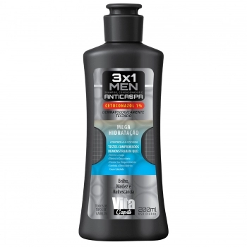 SHAMPOO MURIEL 200ML VITA CAPILI 3X1 ANTICASPA MEGA HIDRA