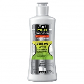 SHAMPOO MURIEL 200ML VITA CAPILI 3X1 ANTICASPA MENTHOL