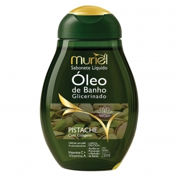 SABONETE LIQUIDO OLEO DE BANHO MURIEL 230ML GLICERINADO PISTACHE COLAGENO