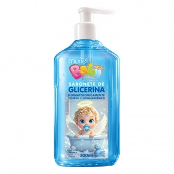 SABONETE LIQUIDO INFANTIL GLICERINA MURIEL 500ML VALVULA PUMP AZUL
