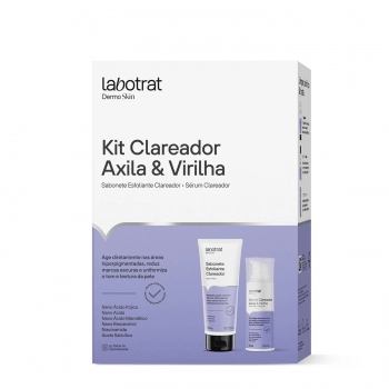 KIT CLAREADOR SABONETE ESFOLIANTE + SERUM 80/30ML LABOTRAT DERMO SKIN AXILA E VIRILHA