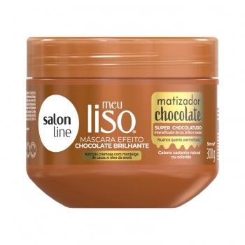 MASCARA SALON LINE 300G MEU LISO MATIZADOR CHOCOLATE