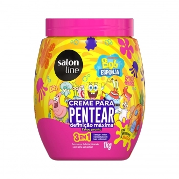 CREME PENTEAR SALON LINE 1KG KIDS DEFINIÇÃO MAXIMA BOB ESPONJA