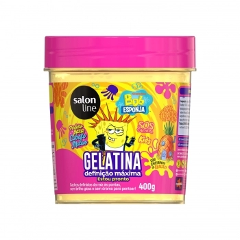 GELATINA SALON LINE 400G SOS CACHOS KIDS BOB ESPONJA